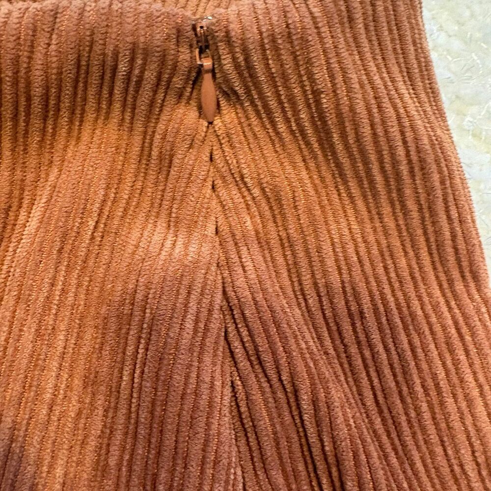 Altar-d-state Women's Size Medium Rust Brown Corduroy Front Slit Mini Skirt EUC - Picture 7 of 9